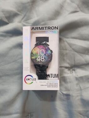 Armitron Black Smartwatch with Colorful AMOLED Display
